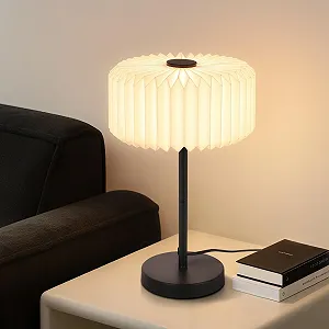 Настільна лампа ZMH Bedside Lamp приліжкова з кабелем паперовий абажур дизайн оригамі (без лампочки) - Фото 1