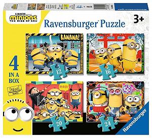 Пазл Ravensburger Minions 2 The Rise of Gru 12, 16, 20, 24 елементи в коробці 10,2 см (4 дюйми) - Фото 1