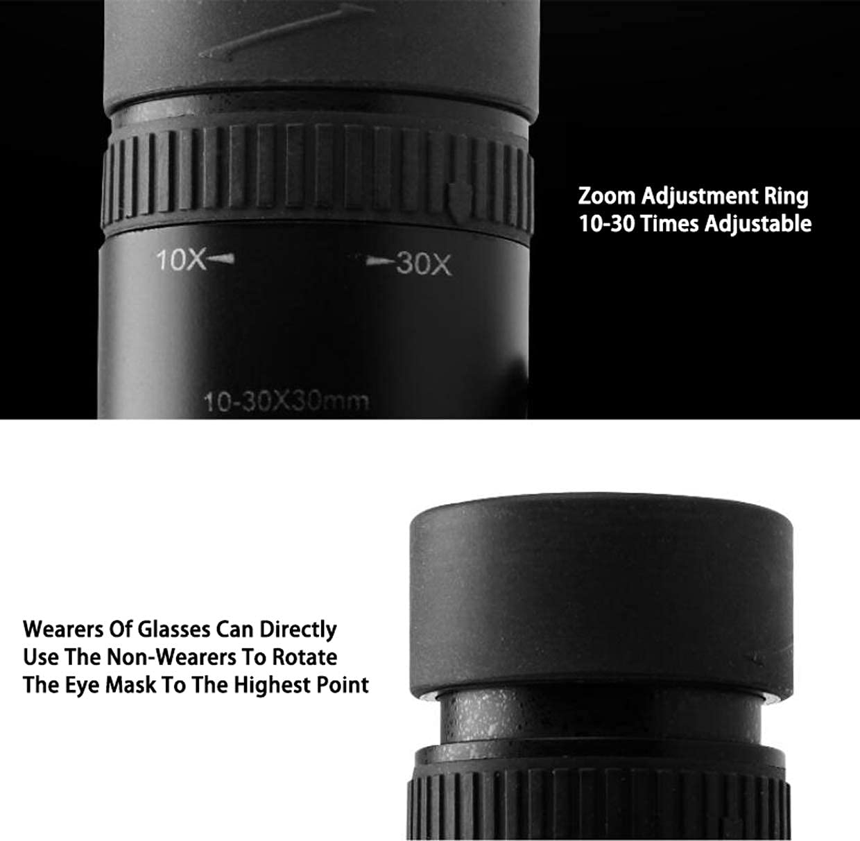 Телезум-монокуляр Spacmirrors 10-30x30 Bak4-призма водонепроницаемый многослойное покрытие для наблюдения за птицами походов кемпингов, фото №7