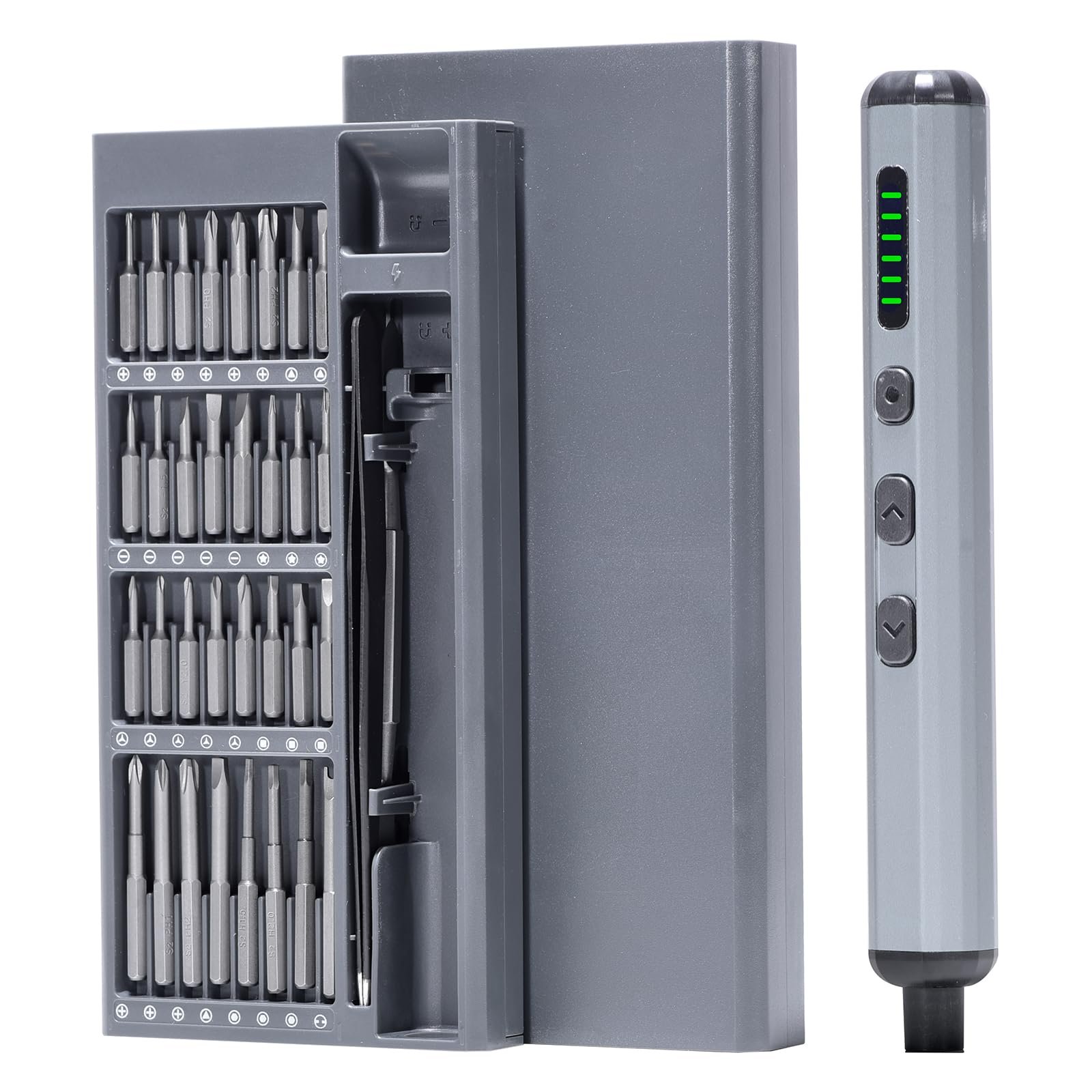 Набір електричних викруток Umelee Mini 68 в 1 з 64 бітами та 4 аксесуарами, 5 швидкостей, 4 світлодіоди, фото №1