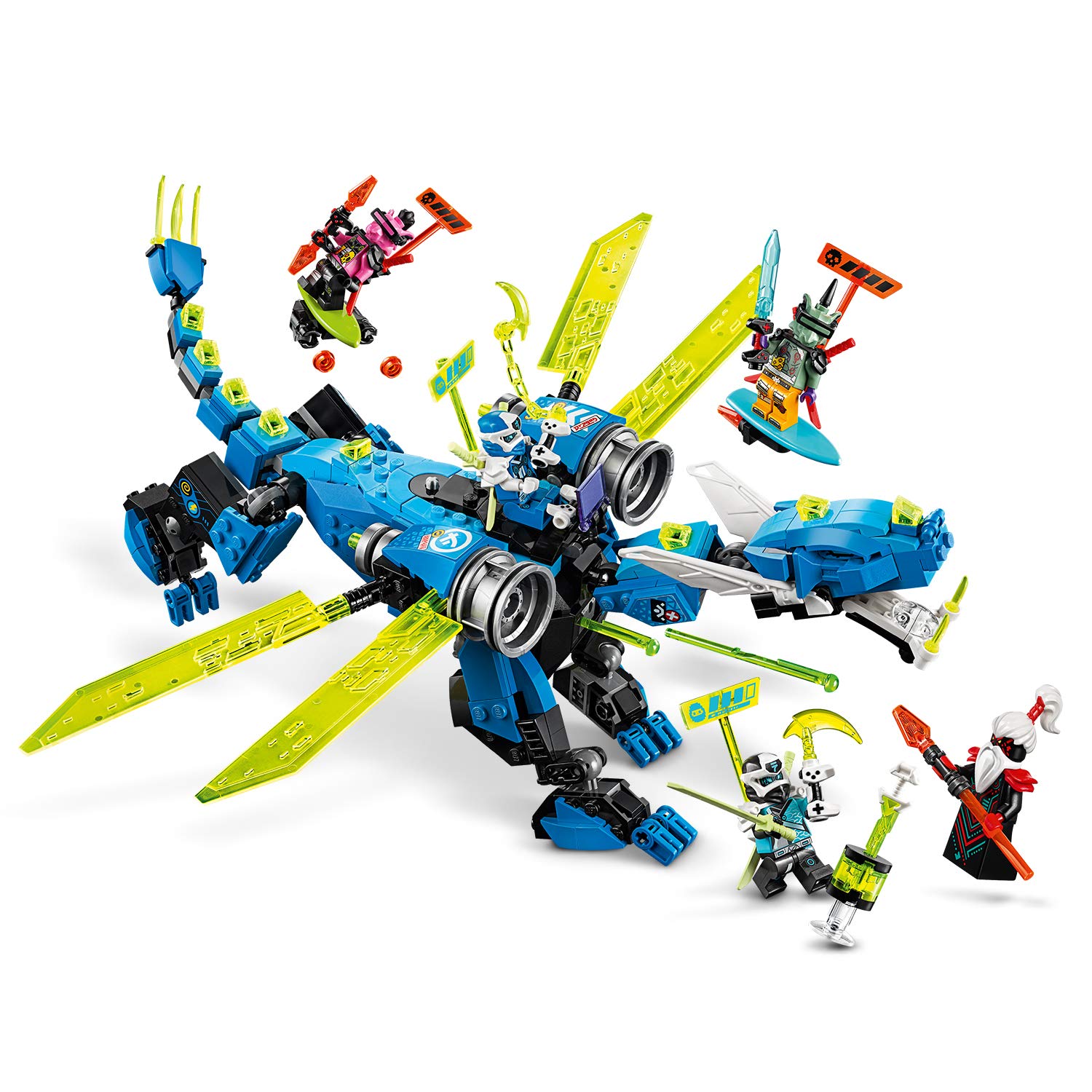 Конструктор LEGO NINJAGO 71711 Mech Cyber Dragon Jays з Jay, Nya і Unagami фігурками, фото №3