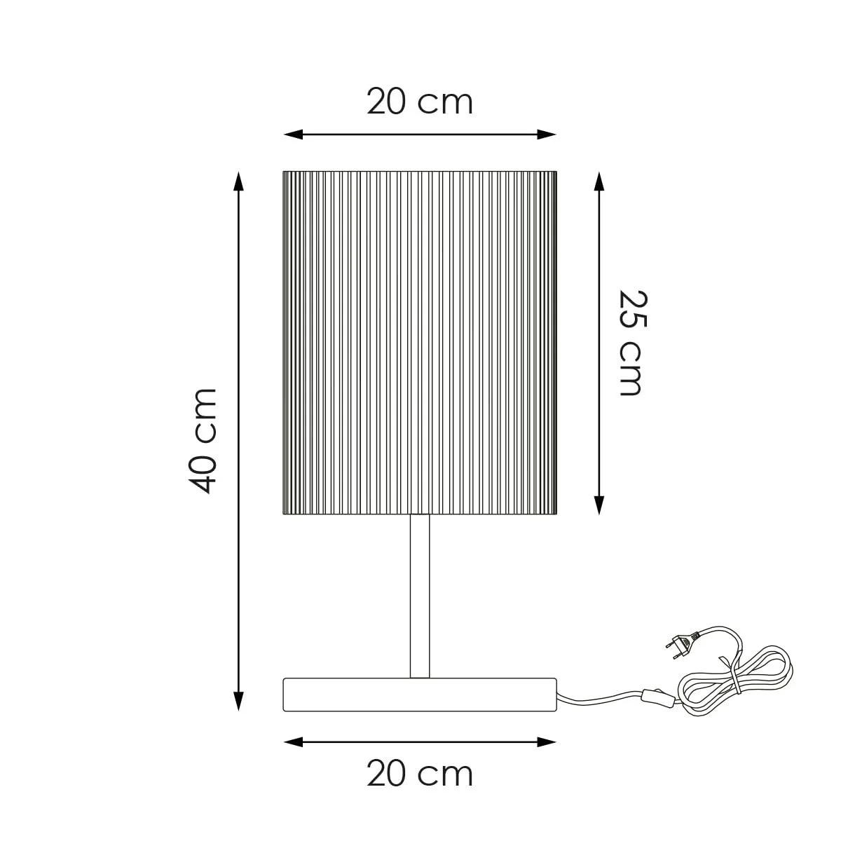 Настільна лампа Home Sweet Home Scandinavian LED циліндрична вельветовий абажур E27 20 x 40 см Біла, фото №5