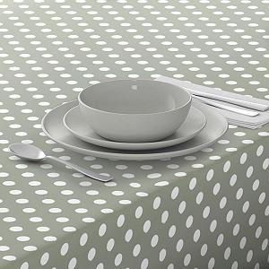 Скатертина Home Direct Прямокутна ПВХ в горошок 100 x 140 см Sage Green synthetic.ua - Фото 1