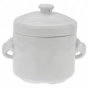 Горшочек для запекания Керамический с крышкой Термостойкий для супов и десертов Маленький - Фото 1