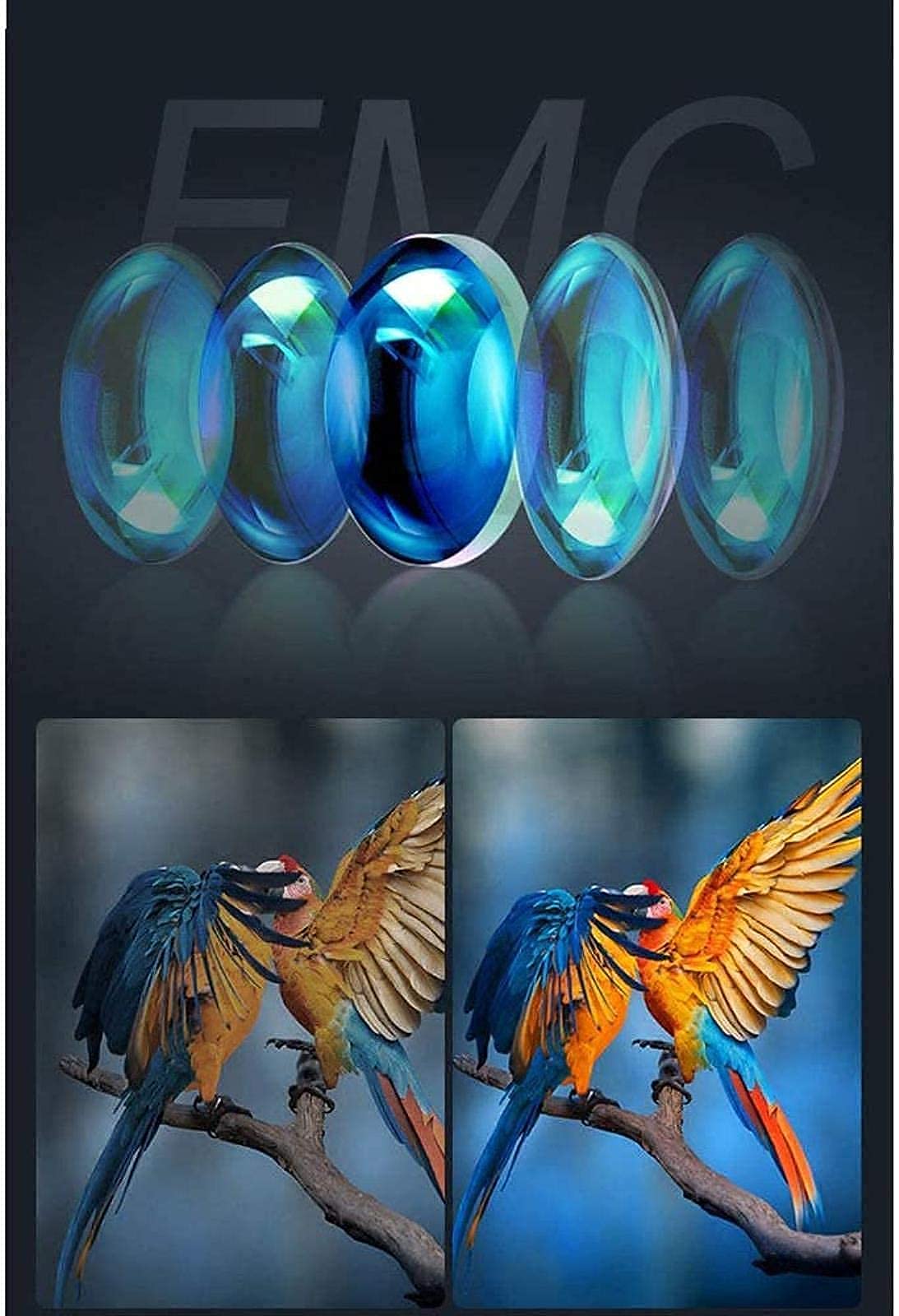 Монокуляр Teleskop-Hochleistungs Копакт Bak4 з смартфон-адаптером та штативом 12 x 50, фото №5