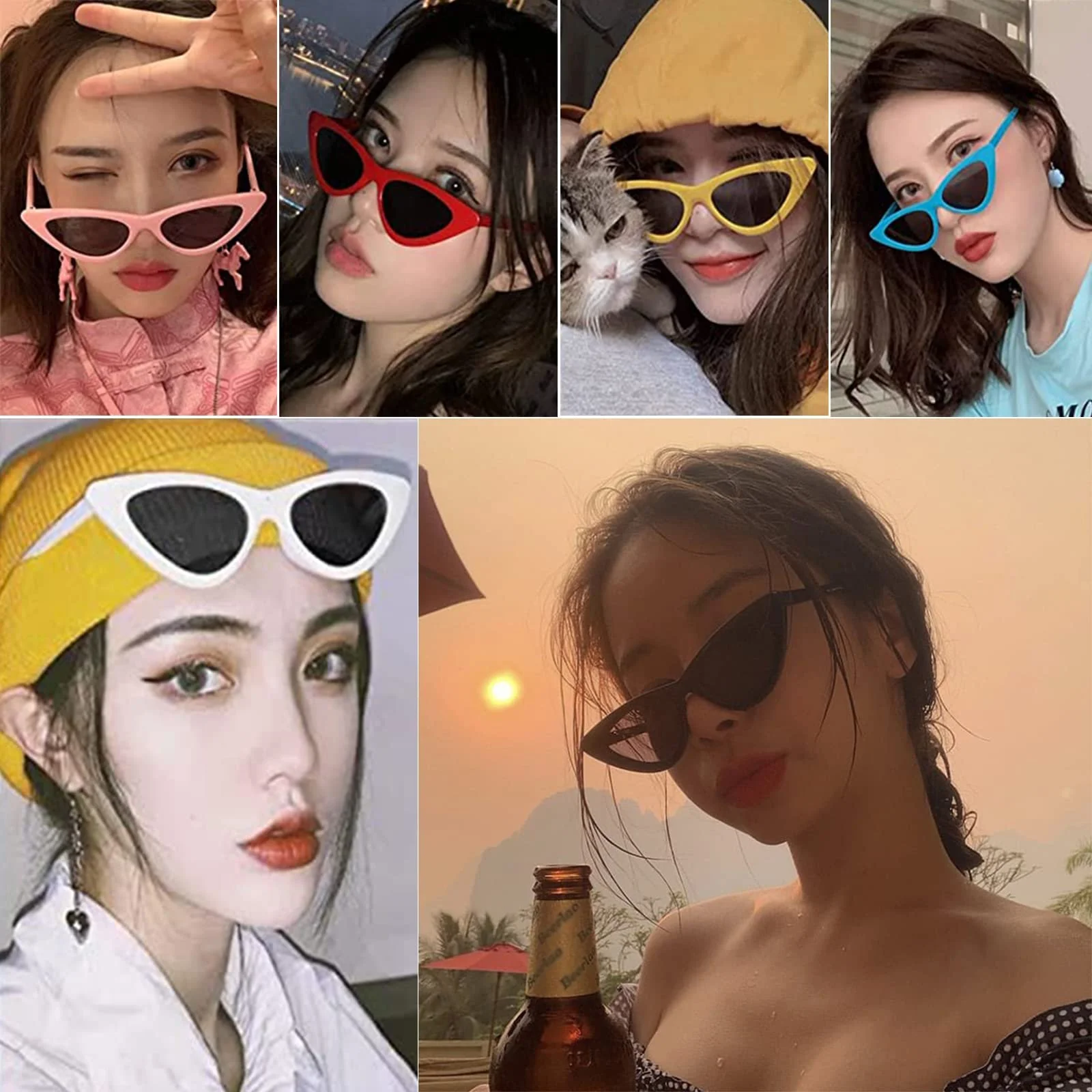 Солнцезащитные очки Bztzhm Набор из 6 Неоновые, фото №3