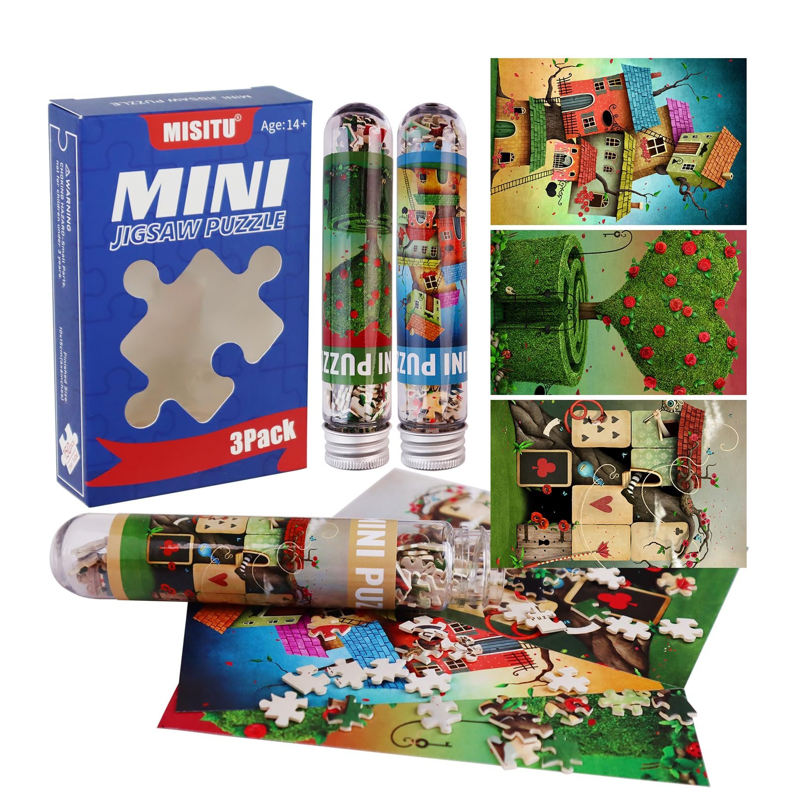 Пазл MISITU Mini Jigsaw Puzzles Poker House 3 шт. 150 деталей, фото №1