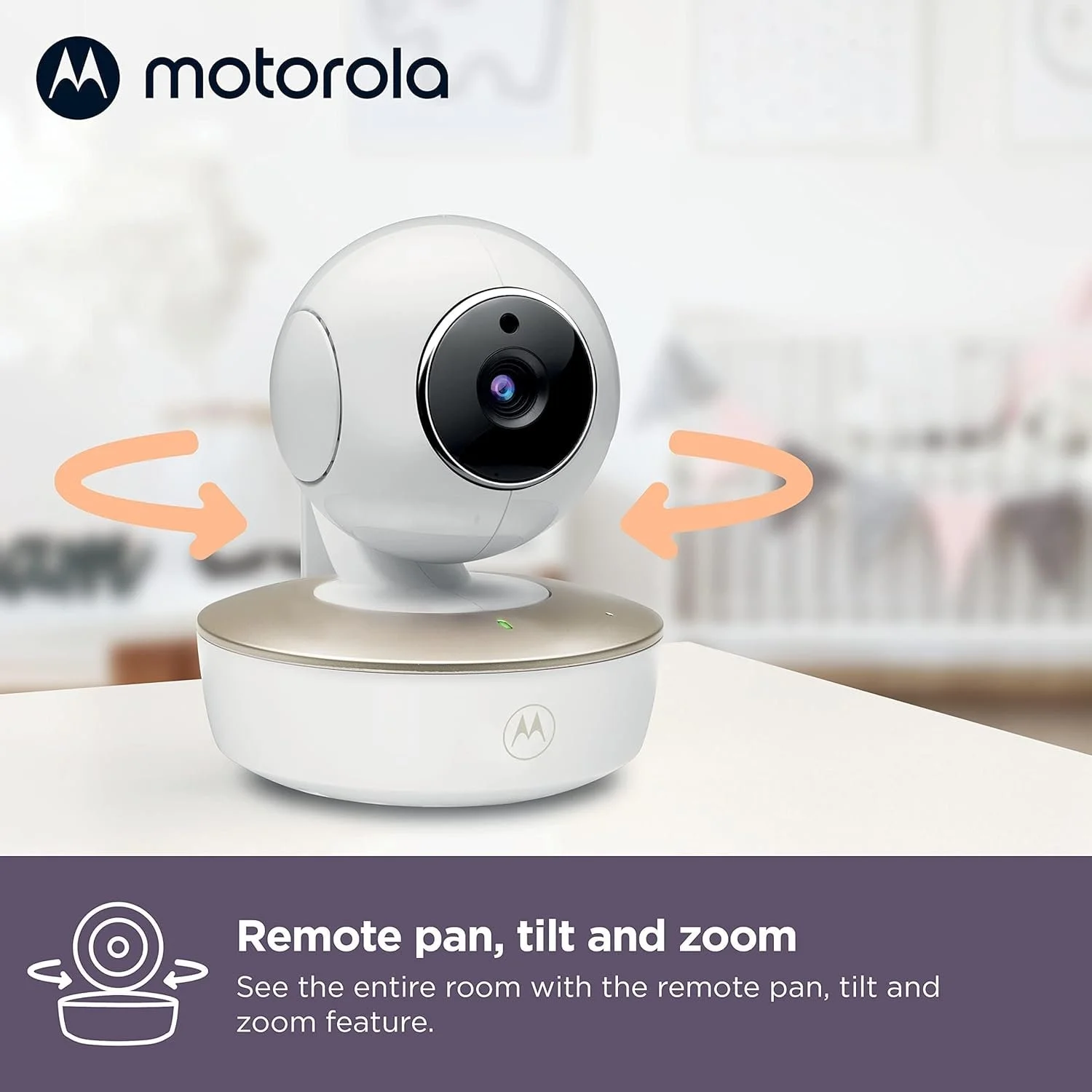 Детская видеоняня с монитором 5'' Motorola Nursery VM 855 HD Wi-Fi Белый, фото №4