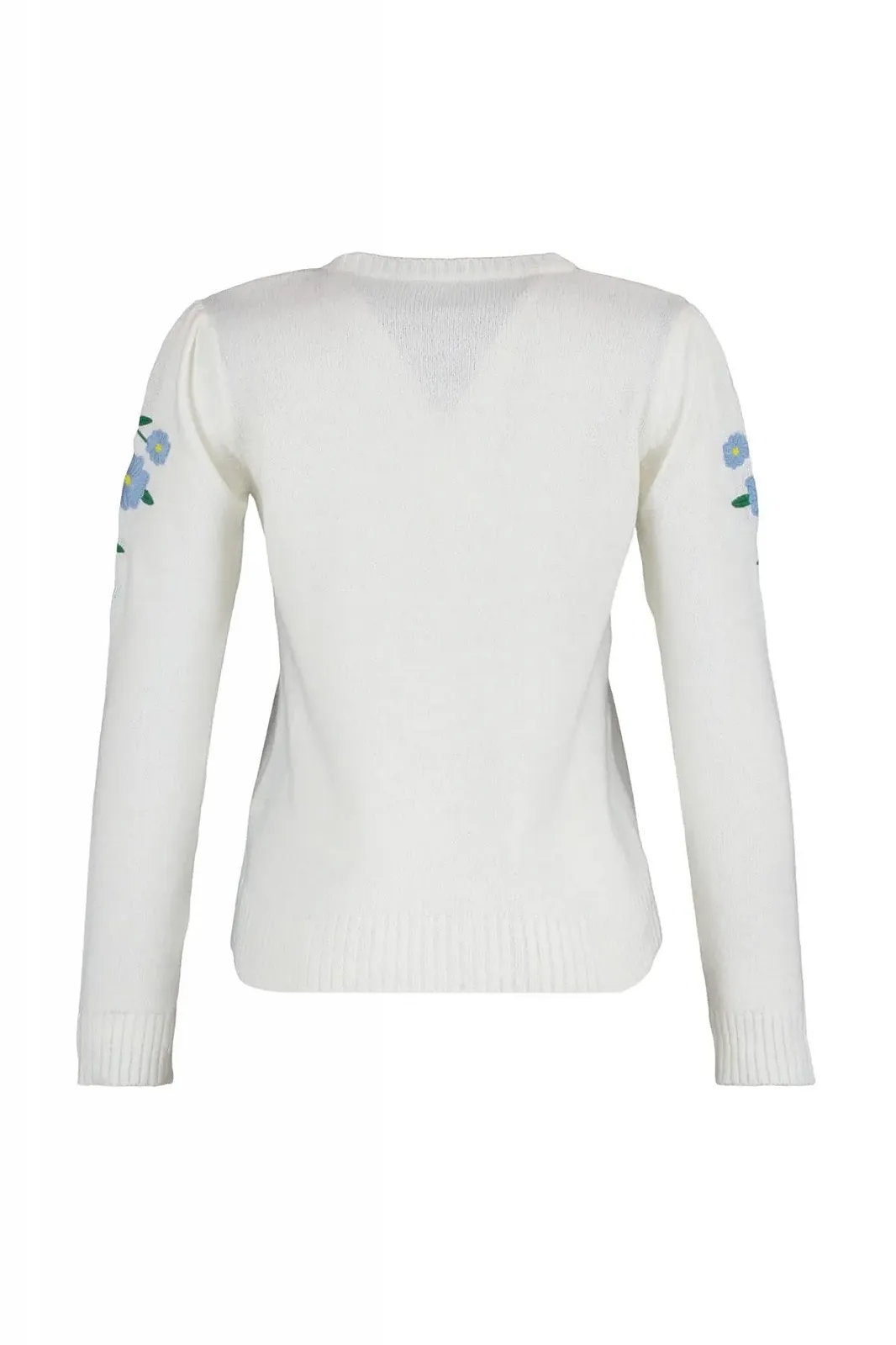 Пуловер TRENDYOL однотонний з круглим вирізом, фото №6