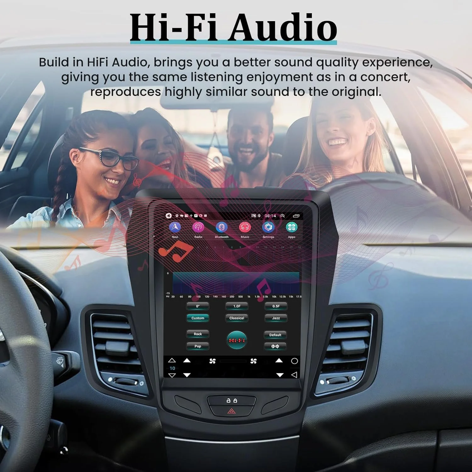 Штатна автомагнітола NHOPEEW для Ford Fiesta 2009-2017 / 9.7" / Сенсорна / 2/64Гб / Android 13 / Apple CarPlay / Android Auto / Bluetooth / WI-FI / GPS / USB, фото №6 Штатна автомагнітола NHOPEEW для Ford Fiesta 2009-2017 / 9.7" / Сенсорна / 2/64Гб / Android 13 / Apple CarPlay / Android Auto / Bluetooth / WI-FI / GPS / USB, фото №6