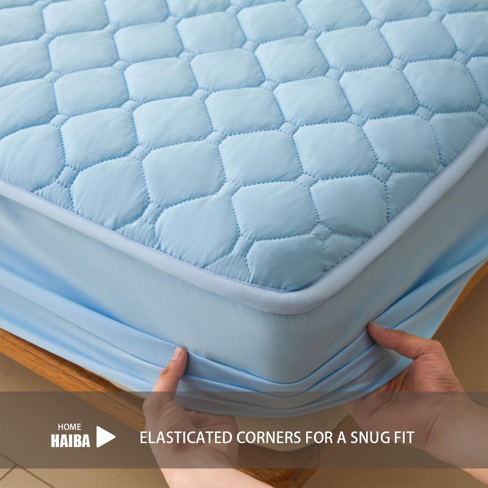 Наматрасник HAIBA Водонепроницаемый 180 x 200 см Голубой, фото №5 Наматрасник HAIBA Водонепроницаемый 180 x 200 см Голубой, фото №5