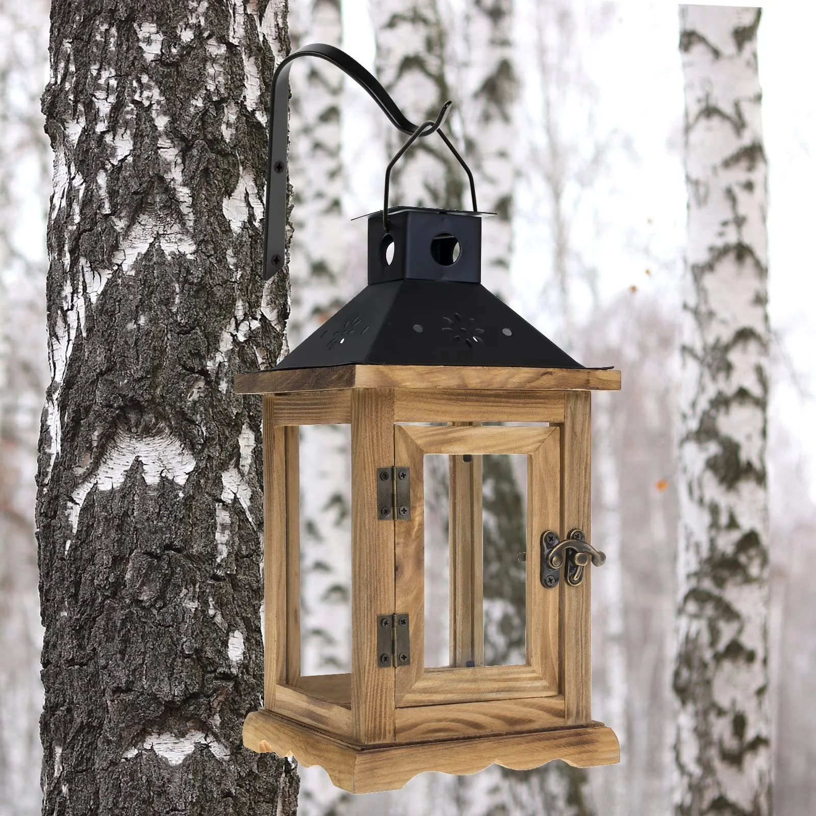 Тримачі для підвісних кошиків Набір із 4 штук Залізо 11 см Чорний, фото №5