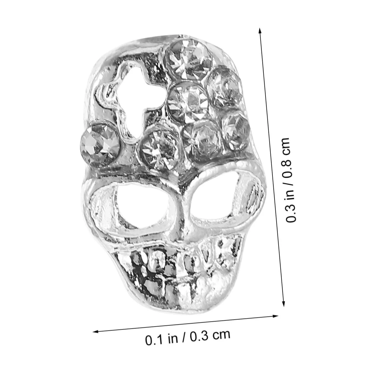 Наклейки для нігтів Череп Стрази для Хелловіну Декоративні, фото №2