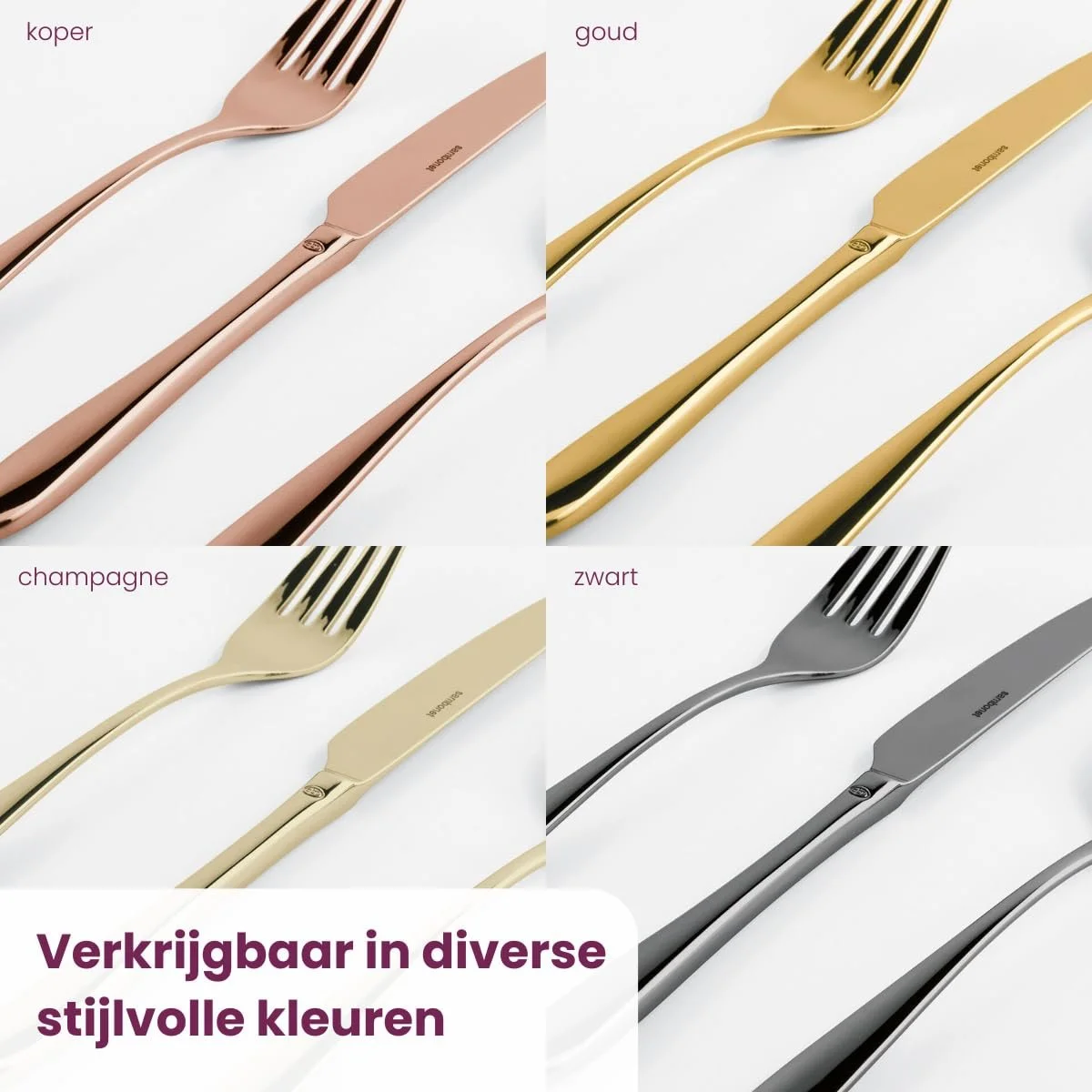 Набір столових приборів Sambonet Rock 36 предметів, нержавіюча сталь / PVD мідь, фото №6 Набір столових приборів Sambonet Rock 36 предметів, нержавіюча сталь / PVD мідь, фото №6