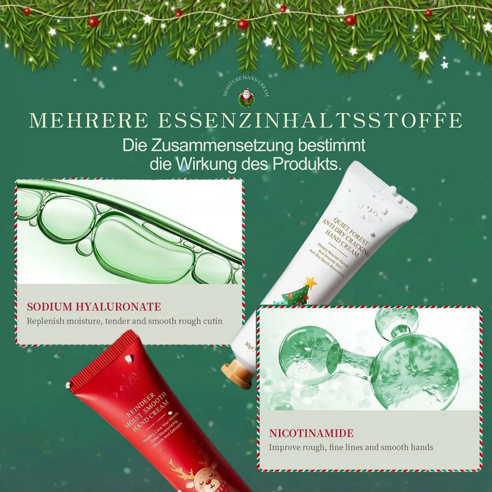 Набір кремів для рук Christmas, 5 штук, фото №7
