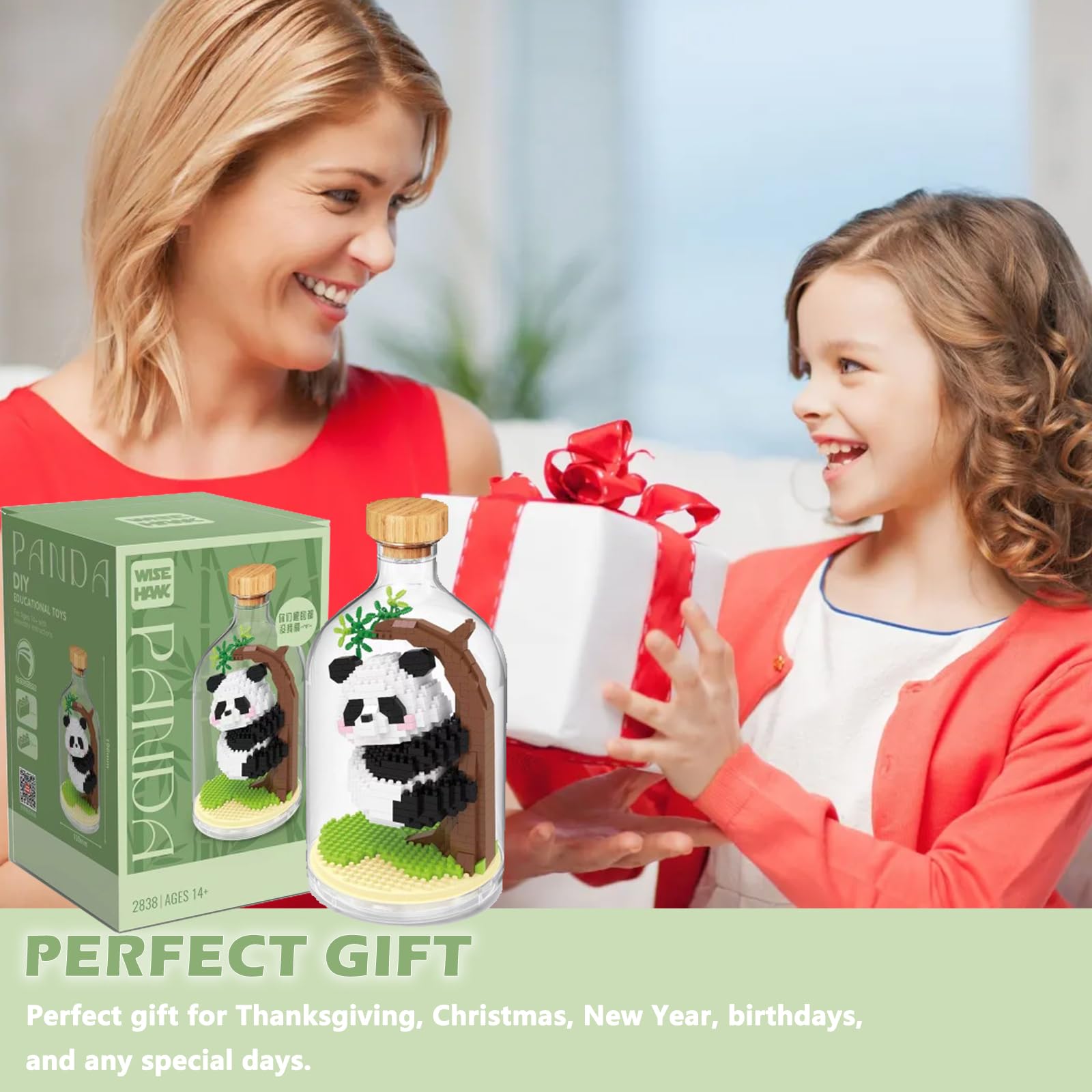 Блоки NVOSIYU Panda Mini Building з футляром 2838, фото №6