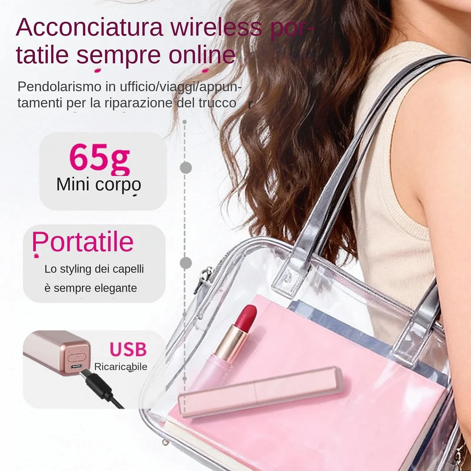 Выпрямитель для волос Cordless Portable складной с быстрым нагревом 15 секунд, фото №5 Выпрямитель для волос Cordless Portable складной с быстрым нагревом 15 секунд, фото №5