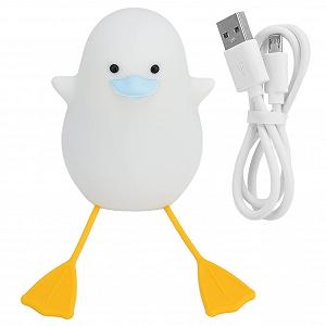 Нічник Cyrank Duck Перезаряджуваний Duck Lamp Сенсорна LED нічна лампа Силіконова Кавайна Декор кімнати для підлітків Лампа на прікроватну тумбочку (#1) - Фото 1