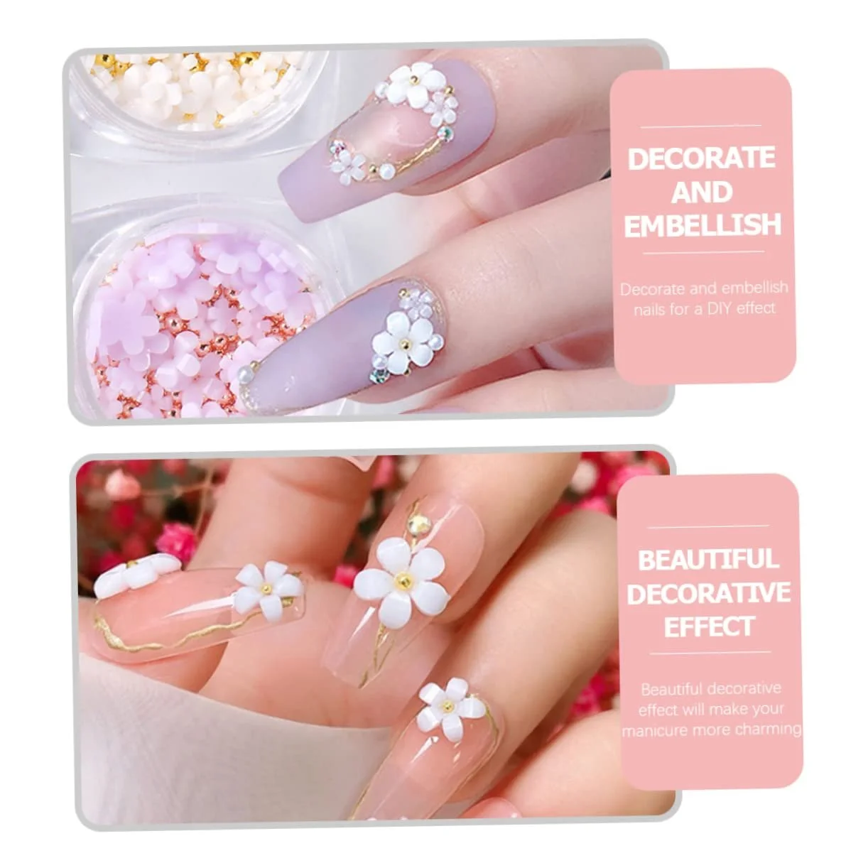 Аксессуары для ногтей MERRYHAPY 12 коробок, Подвеска для ногтей в виде подсолнуха, драгоценный камень, цветок, искусственная смола, фото №8