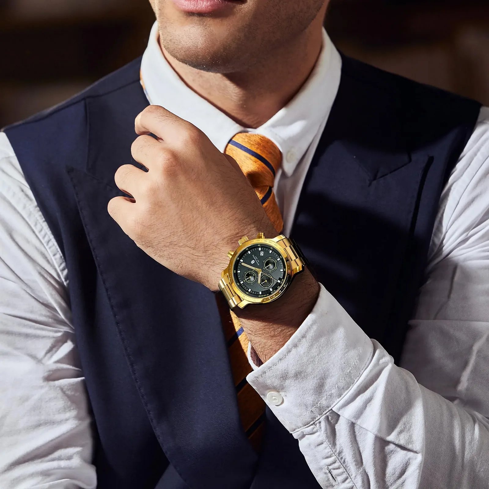 Годинник SAPPHERO Чоловічий Хронограф Аналоговий Кварцовий, 50м Водонепроникний, фото №3 Годинник SAPPHERO Чоловічий Хронограф Аналоговий Кварцовий, 50м Водонепроникний, фото №3