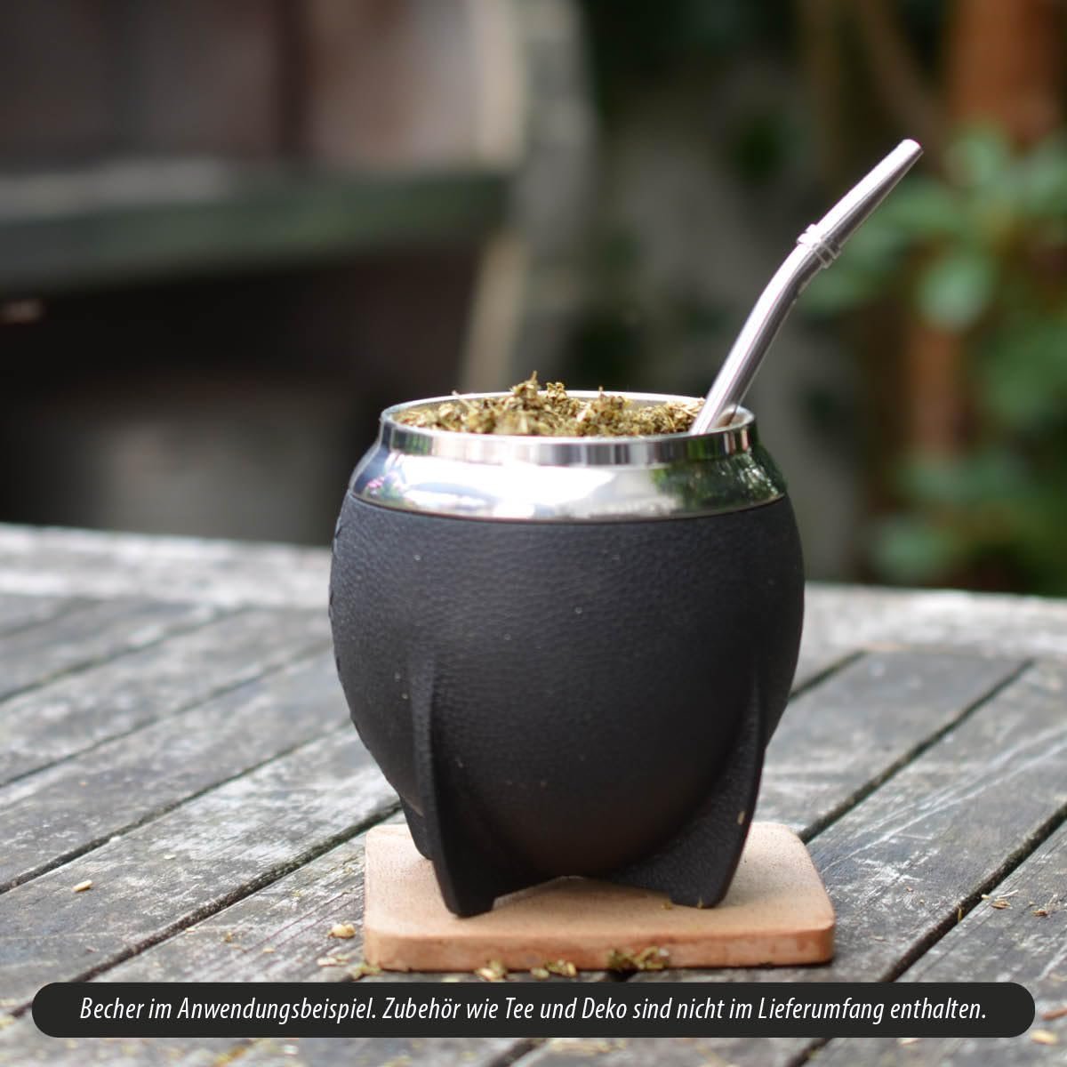 Мате Кухоль Campo Нержавіюча Сталь 200 мл, Зовнішня частина з пластику без BPA, Чорний, фото №8