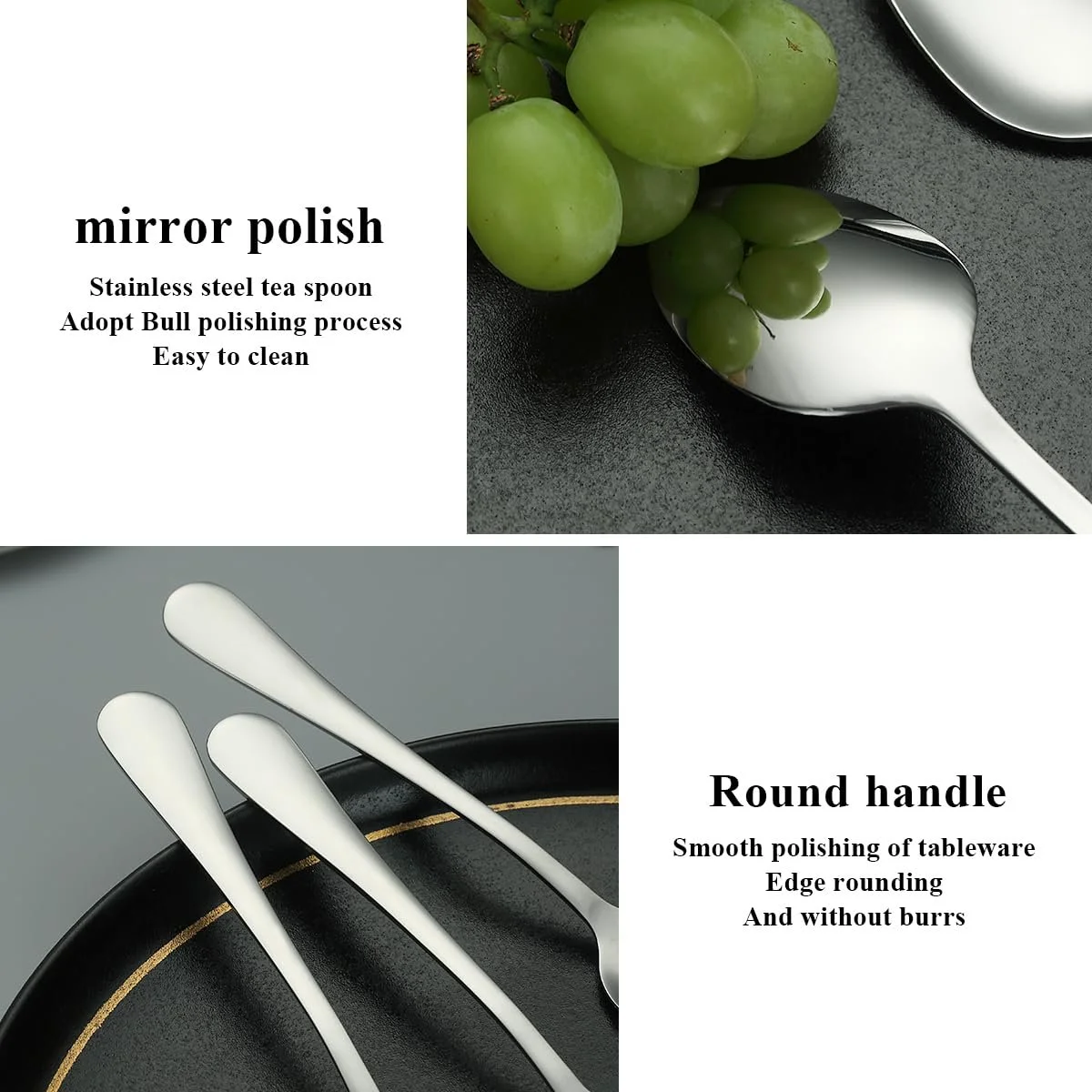 Ложка для супу Evanda, набір 12 шт, 18.5 см, з нержавіючої сталі, фото №6