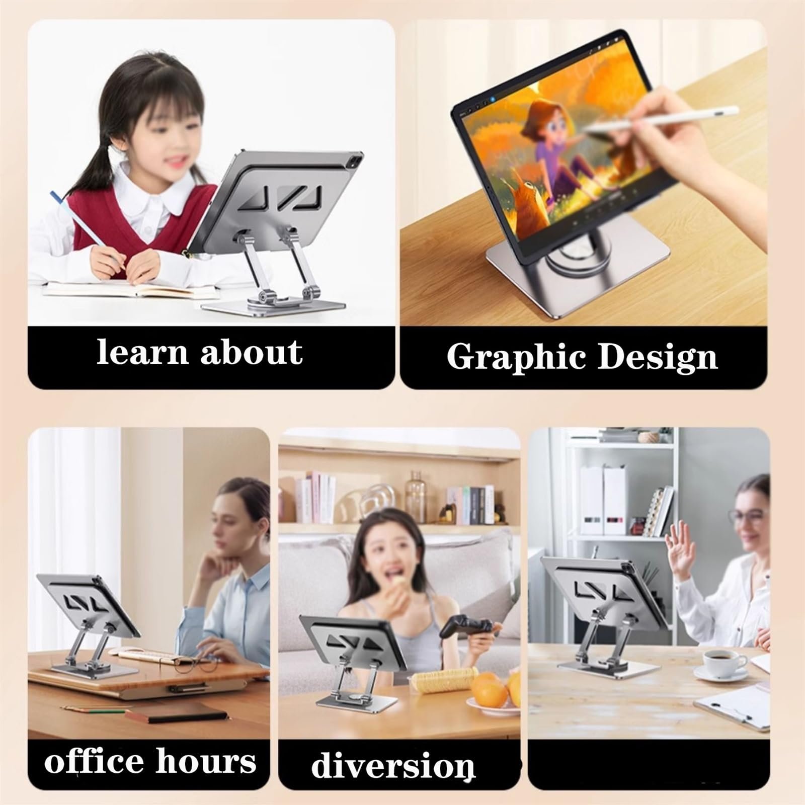 Подставка для ноутбука для стола, подставка для ноутбука, вращающаяся подставка для ноутбука на 360°, все 17" E-Reader, фото №6 Подставка для ноутбука для стола, подставка для ноутбука, вращающаяся подставка для ноутбука на 360°, все 17" E-Reader, фото №6