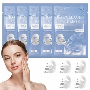 Тканинна маска Tkekruh Collagen, набір 5 шт., органічна колагенова маска глибокої дії - Фото 1