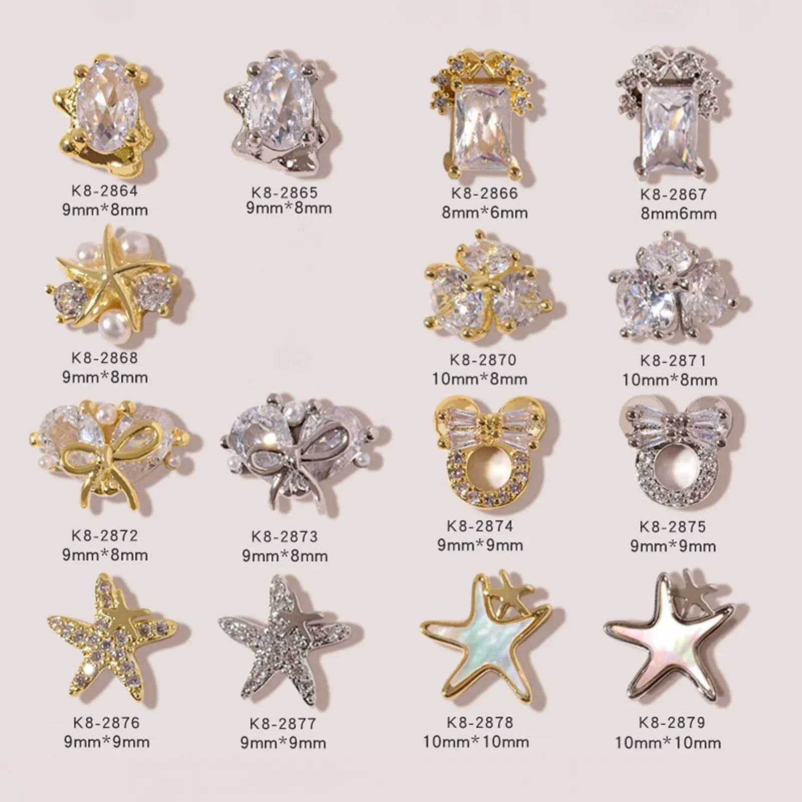 Украшение для ногтей Бантик Морская звезда Стразы для ногтей Самоцветы Жемчуг для ногтей для женщин Девушек Украшение для ногтей Рождественские подарки на день рождения #13, фото №5