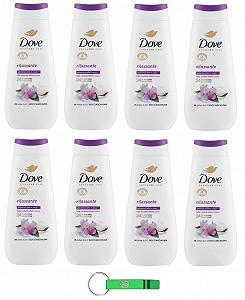 Гель для душу Dove Advanced Care Rilassante Жасмін та кокосове молоко 225 мл + Брелок 8 шт. - Фото 1