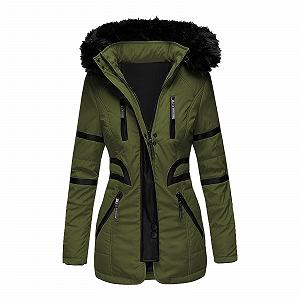 Жіноча Зимова Куртка з Хутряним Капюшоном - Фото 1