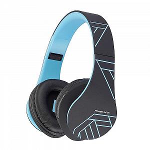 Навушники PowerLocus Bluetooth Over Ear Wireless з мікрофоном Складні М'які амбушури Hi-Fi Stereo Бас Навушники Бездротовий і дротовий режим Синій - Фото 1