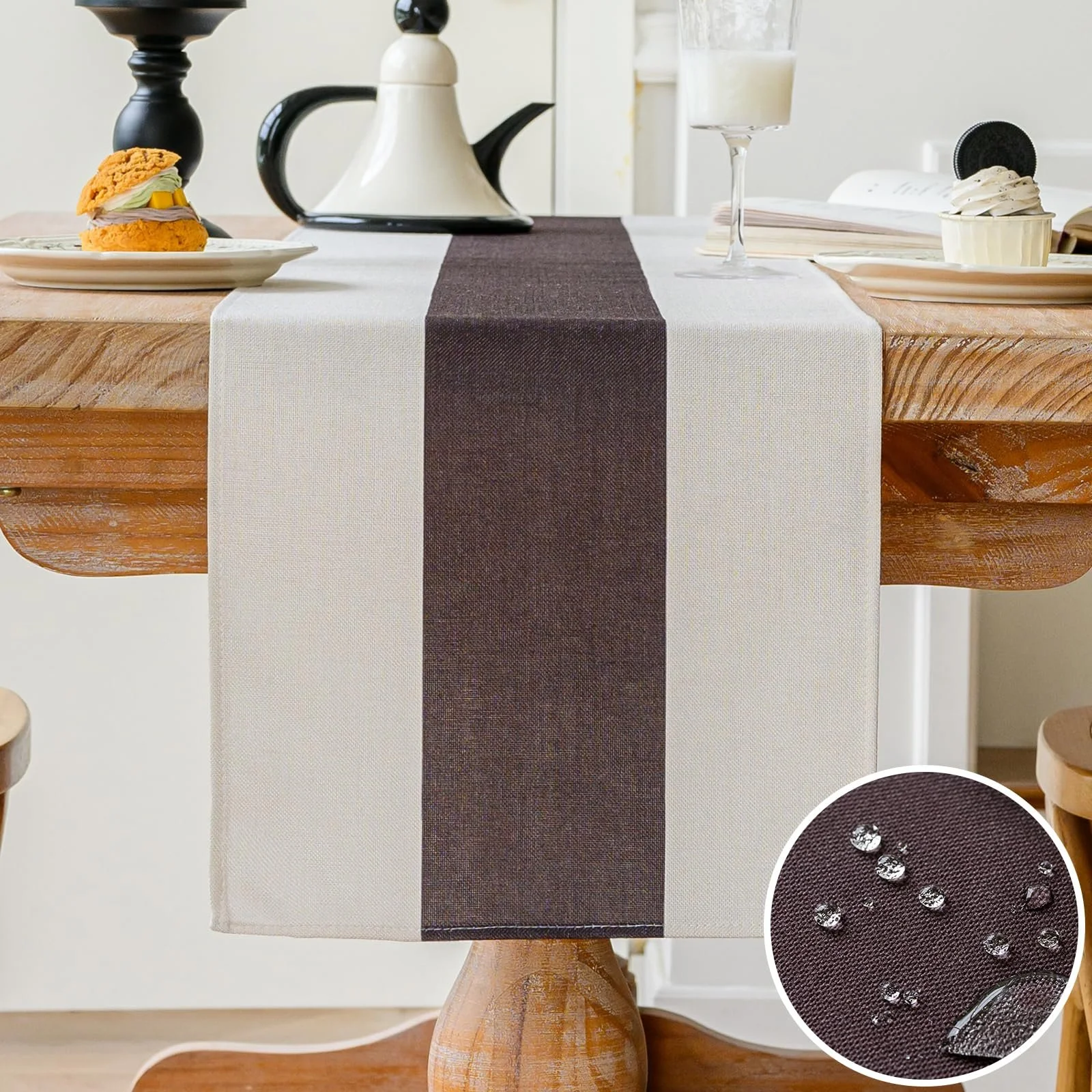 Ранер Modern Decoration Linen водовідштовхувальна що миється Brown 40 x 140 см, фото №1 Ранер Modern Decoration Linen водовідштовхувальна що миється Brown 40 x 140 см, фото №1