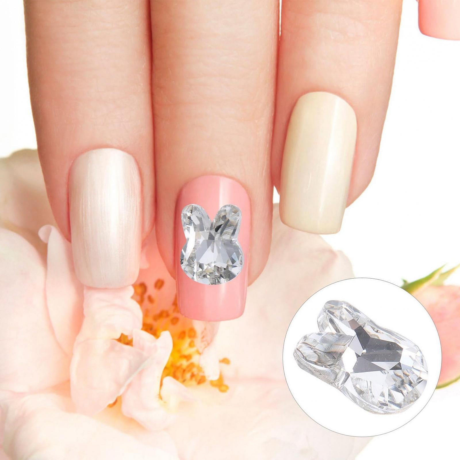 Стразы для ногтей Кролик FRCOLOR 100 шт Серебряный Жемчуг Кристалл Лунный свет, фото №5