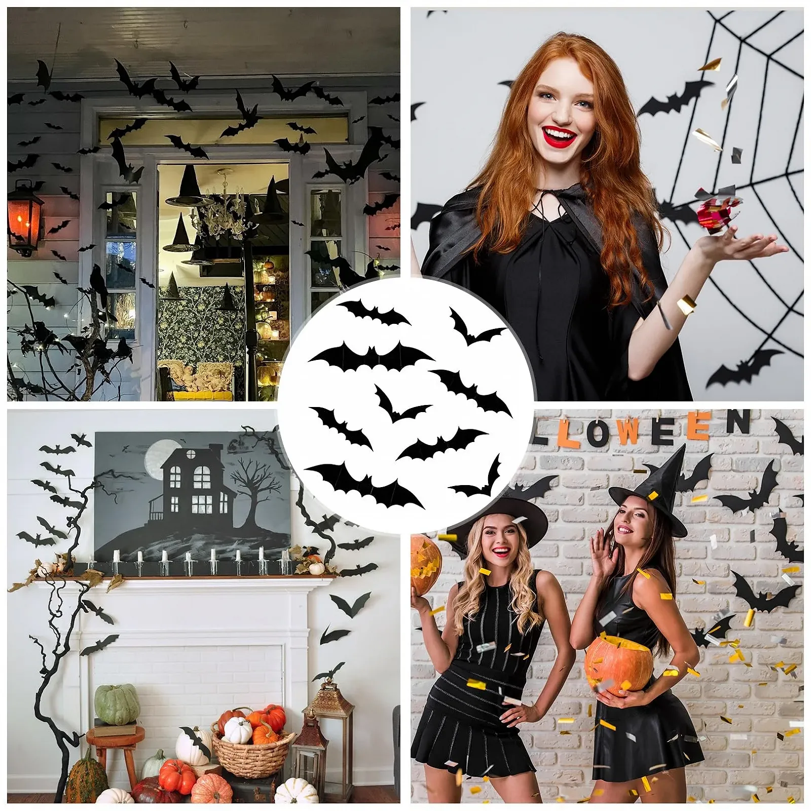 Декоративні наклейки Halloween Bat Spider 3D 60 шт., фото №7 Декоративні наклейки Halloween Bat Spider 3D 60 шт., фото №7