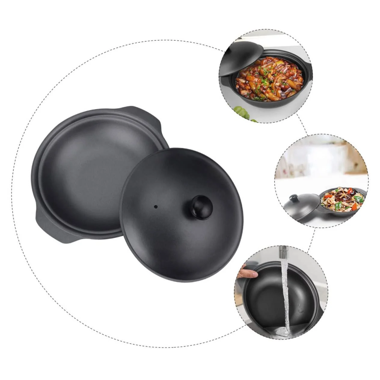 Кастрюля VALICLUD чугунная с крышкой, фото №7