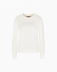 Свитшот Armani Exchange Женский С длинными Рукавами Круглый Воротник Логотип Спереди - Фото 1