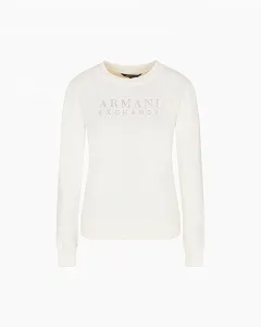 Свитшот Armani Exchange Женский С длинными Рукавами Круглый Воротник Логотип Спереди - Фото 1