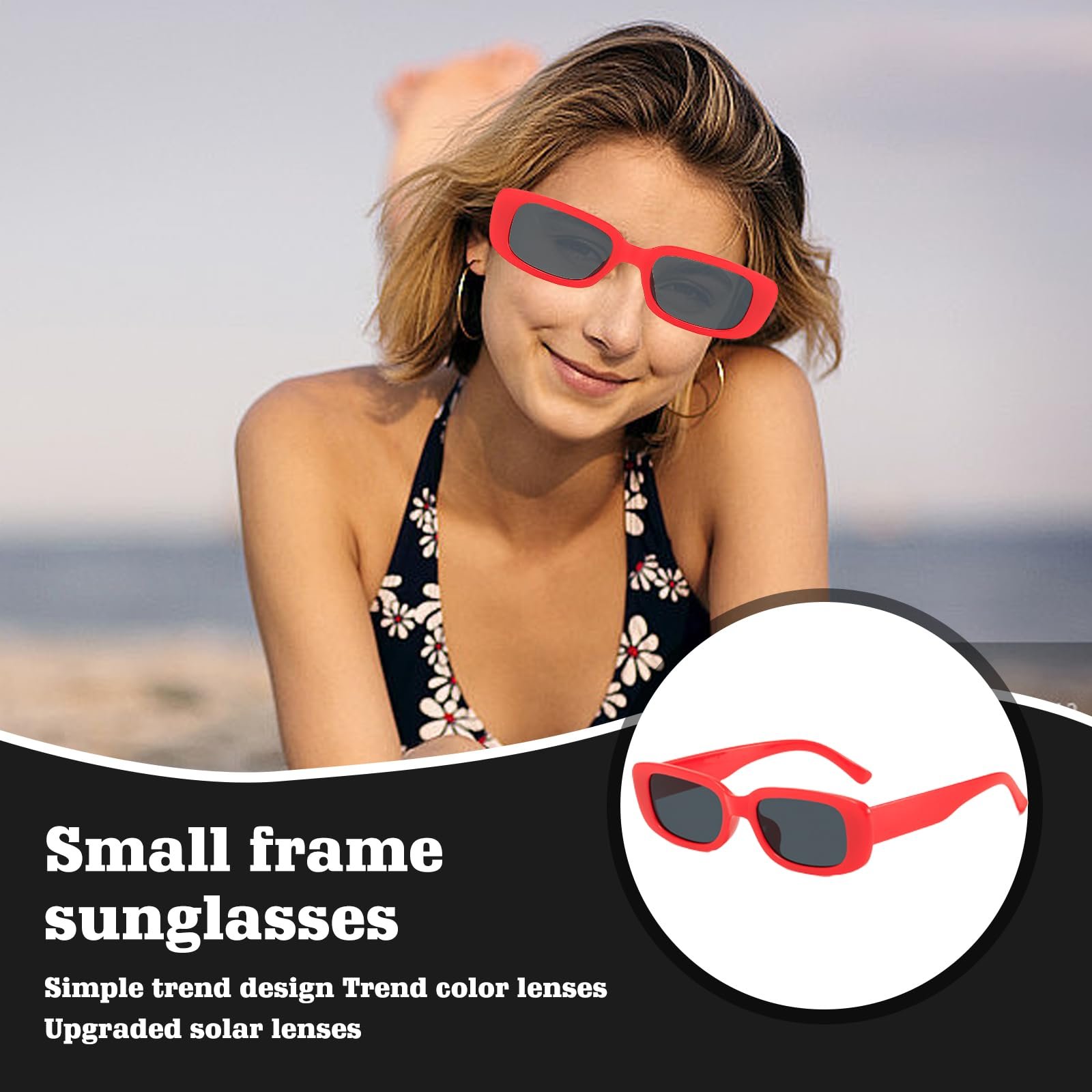 Сонцезахисні окуляри Прямокутні Вінтажні Коричневі, фото №6