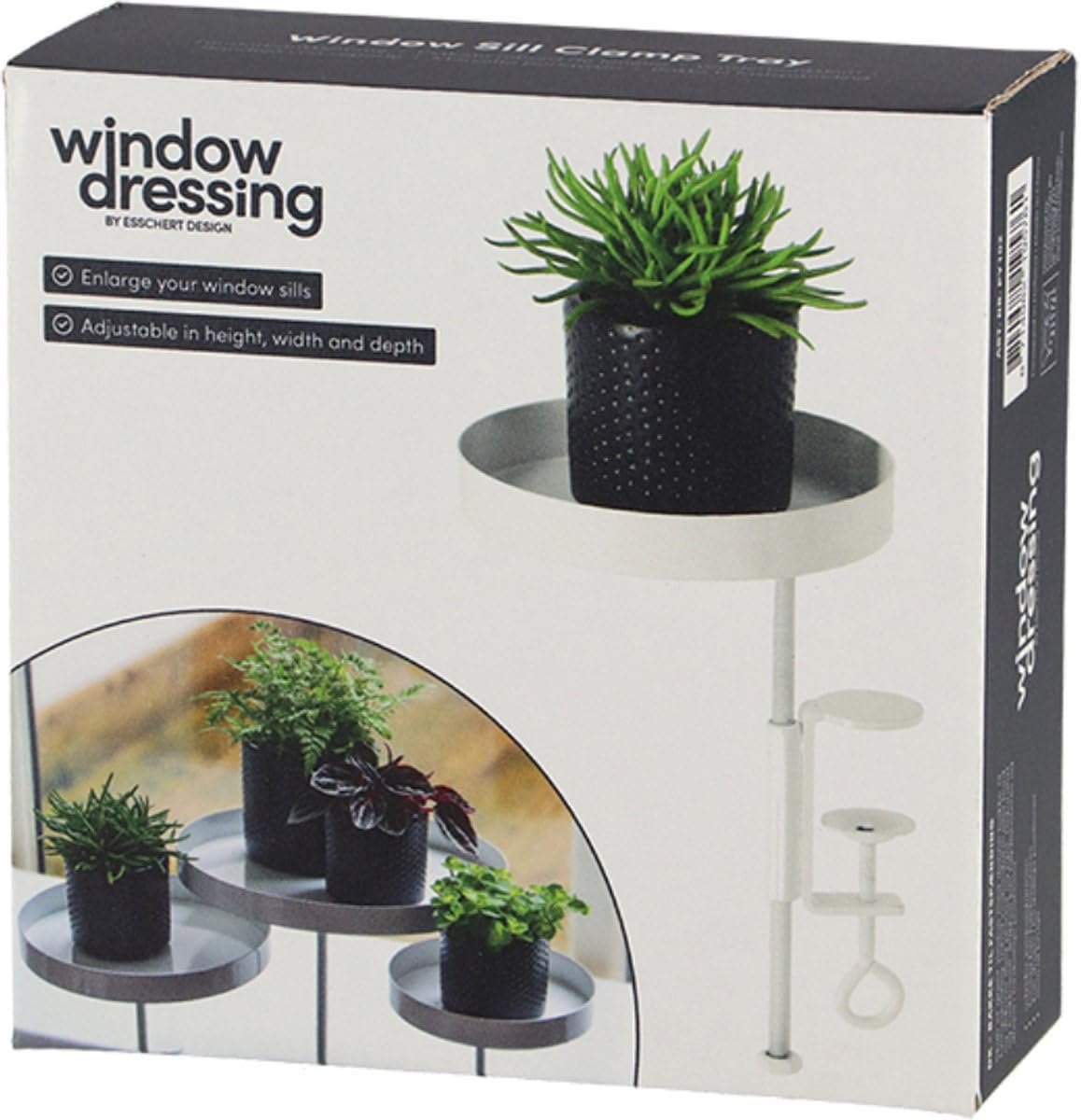 Затискач для підвіконня Esschert Design S білий, фото №2 Затискач для підвіконня Esschert Design S білий, фото №2