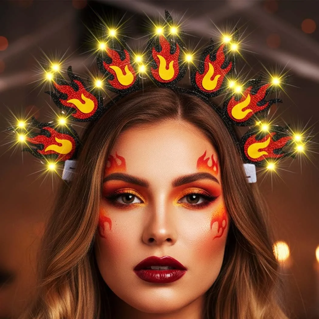 Обруч Reaky Світний з LED полум'ям Блискучий, фото №1