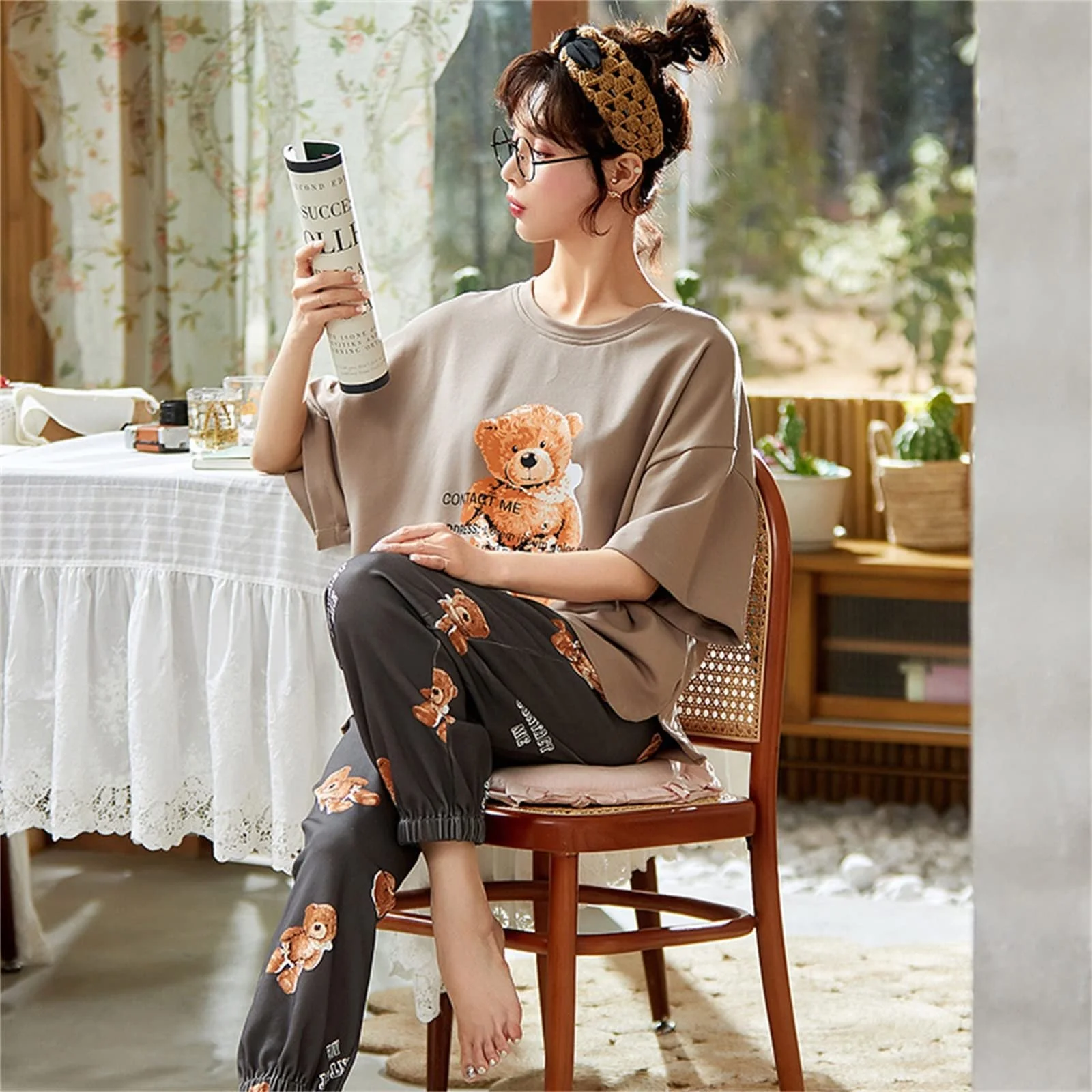 Комплект піжам GOSO для дівчат, Мила піжама з круглим вирізом, фото №4