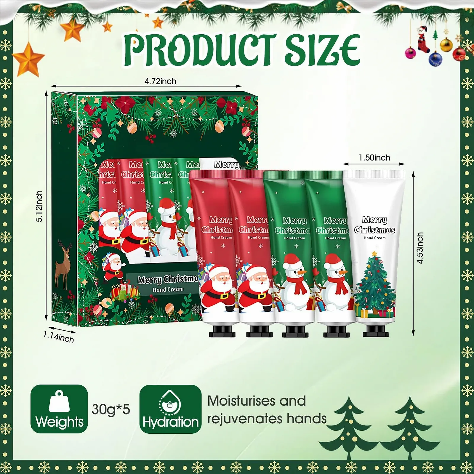 Крем для рук Mini Christmas, Набір кремів для рук, 5 шт, фото №7