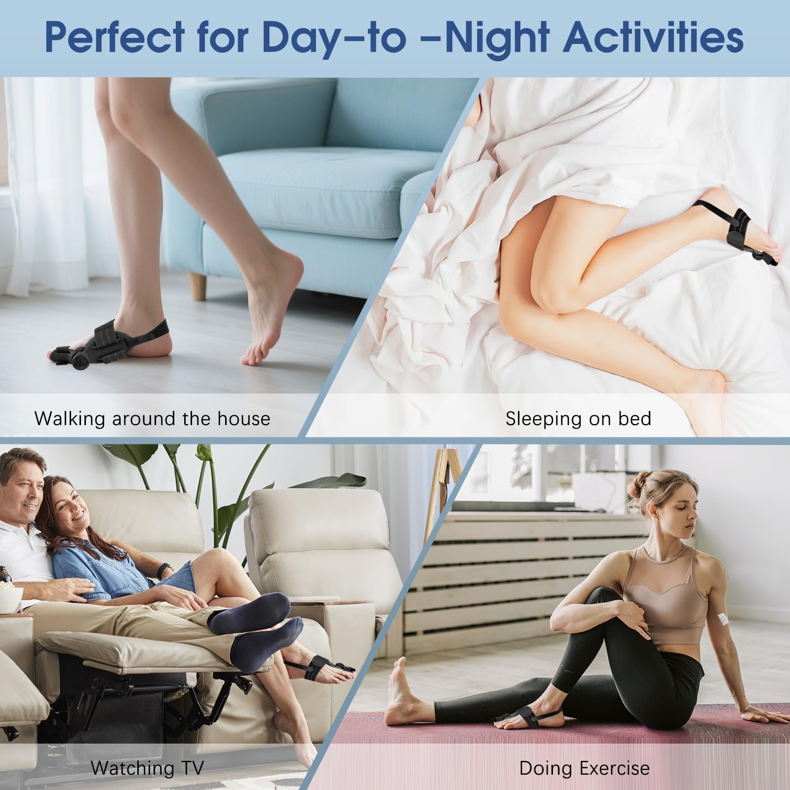 Коректор великого пальця стопи EVISTR Регульований Подвійна корекція для чоловіків і жінок Ліва і права нога Ортопедична шина, фото №8 Коректор великого пальця стопи EVISTR Регульований Подвійна корекція для чоловіків і жінок Ліва і права нога Ортопедична шина, фото №8