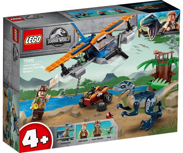 Конструктор LEGO Jurassic World Велоцираптор: спасение на биплане (75942), фото №1