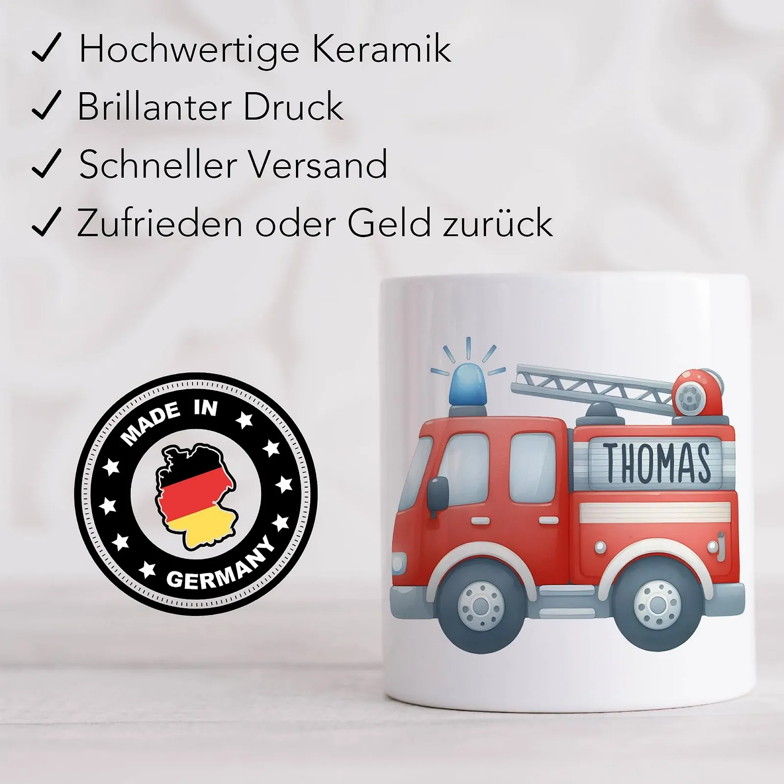 Скарбничка Fire Brigade керамічна Пожежна машина, фото №3