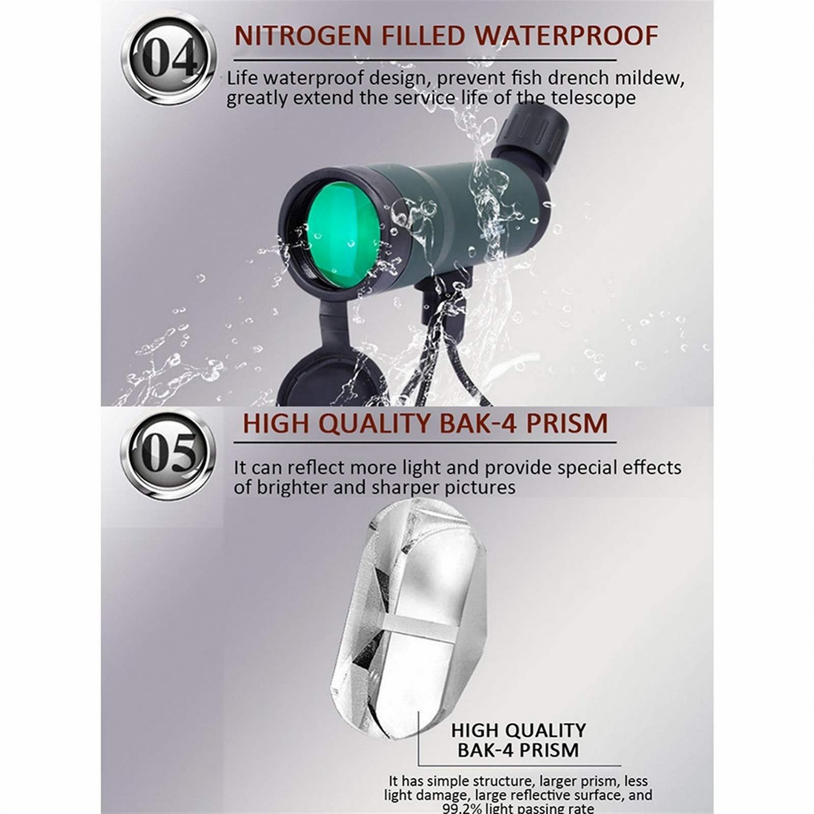 Монокуляр Teleskop 20x50 Водонепроницаемый с компасом, фото №5 Монокуляр Teleskop 20x50 Водонепроницаемый с компасом, фото №5