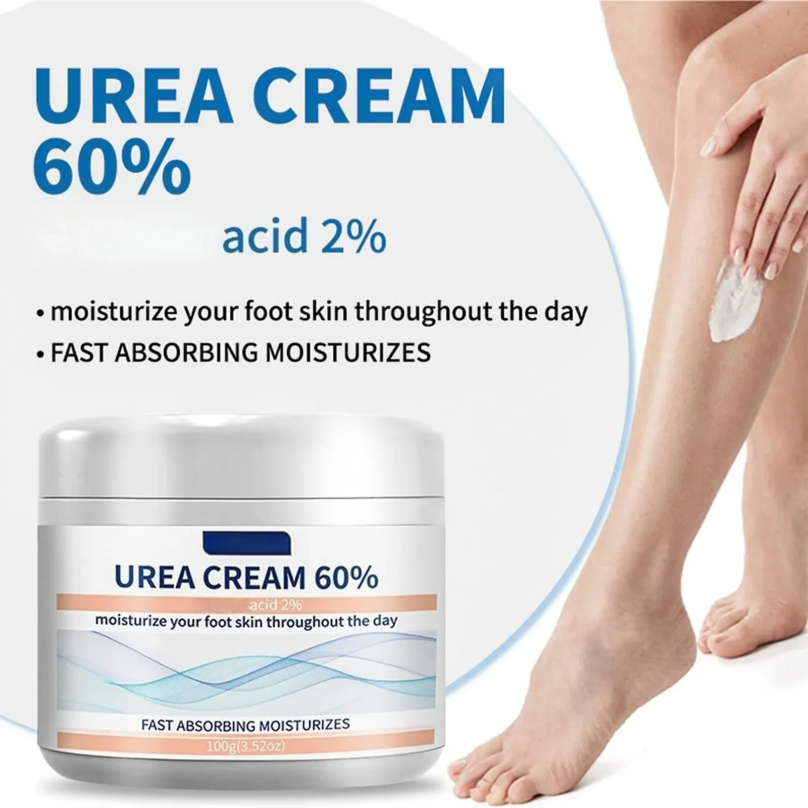 Крем для ног Urea Cream 60% мочевины и 2% кислоты против мозолей и сухости, 100 г, фото №3