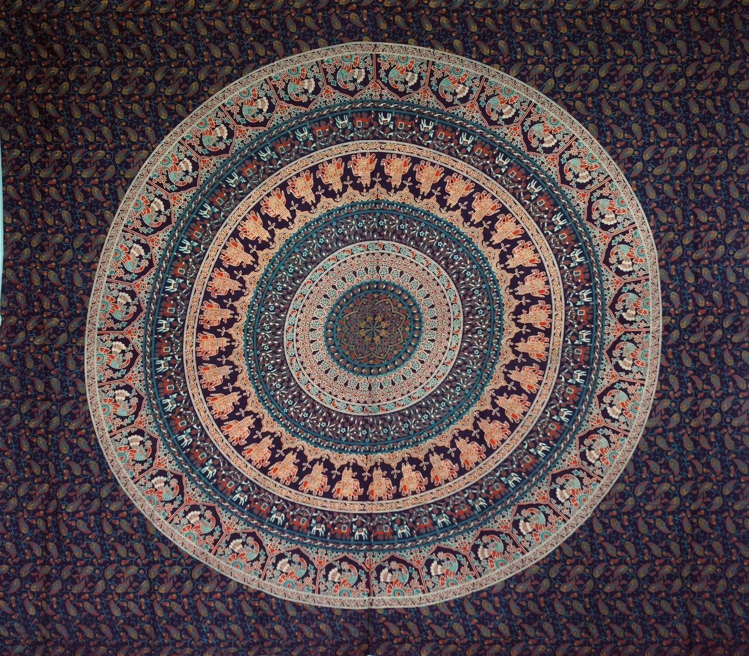 Покрывало Индийская мандала Guru Shop Ткань Принт мандалы Хлопок 230 x 210 см, фото №2