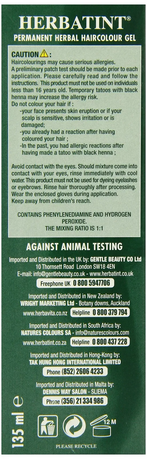 Фарба для волосся Herbatint 5R Світлий мідний каштановий, 135 мл, фото №6